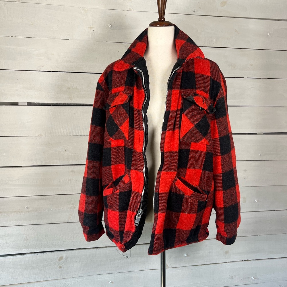 Vintage buffalo check mens jacket size large